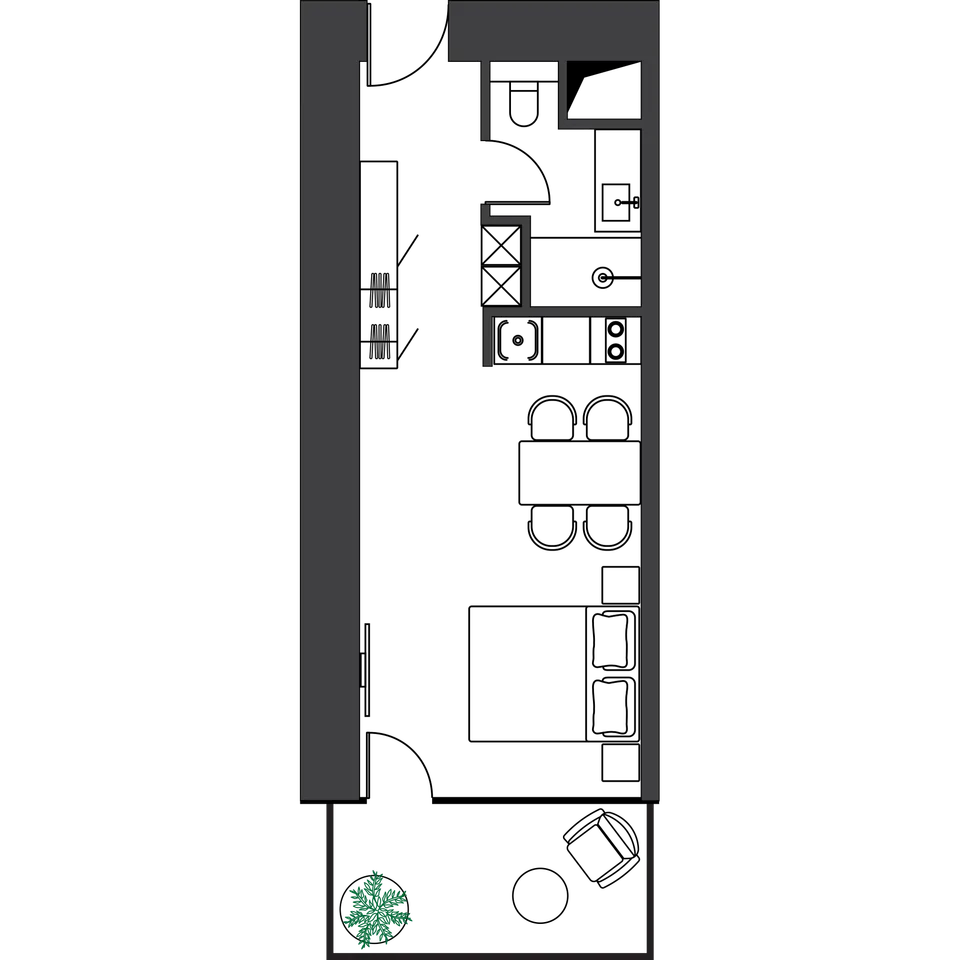 Apartment A221 Layout preview