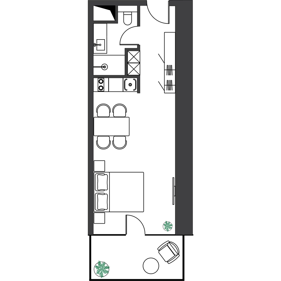 Apartment A205 Layout preview
